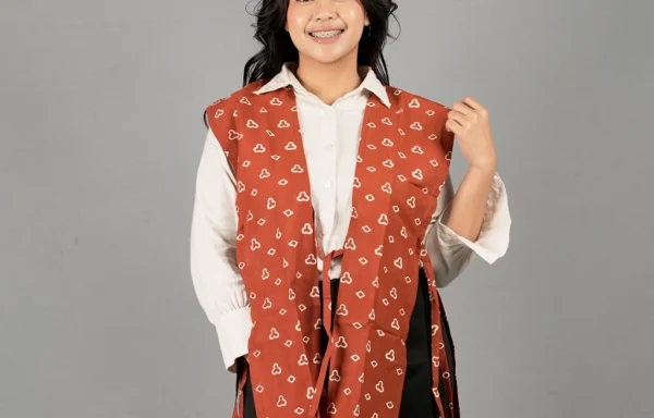 Vest Belah Panjang / Vest Batik Coklat