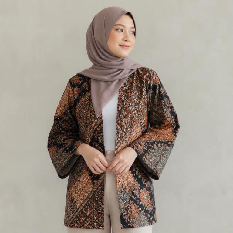 8 Inspirasi Outfit Batik Modern Wanita Hijab